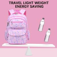 Mov-Mochilas para estudiantes Mochila Ligera con estampado para edades de 5 a 12 años,Linda mochila con patrones coloridos, elegante mochila escolar multifuncional portátil para viajes de senderismo - details 3