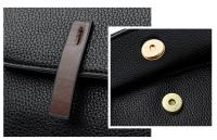 Mini flap messenger bag, fashionable solid color shoulder bag, women's daily commuting PU wallet, coin purse women's casual bag - details 1
