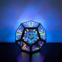 Luz De Noche LED Geométrica Espacial Creativa Para Decoración De Navidad En Casa Regalo De Cumpleaños Artículos De Espejo Dodecaedro Infinito - details 0