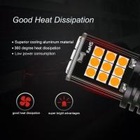 2pcs Lámpara De Freno Y Luz Inversa LED T20 7334 Amarilla 12V Para Coche Universal Lámpara De Señal Roja W21W 7440 - details 2
