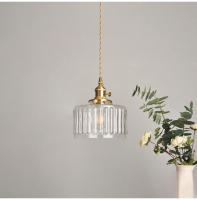 Lámpara Colgante De Vidrio Verde Vintage Con Interruptor Para Dormitorio Y Sala De Estar Iluminación Interior LED Nordic Copper Loft - details 10
