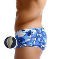 Bikini De Natación Para Hombres Short De Playa Estampado 3D De Pez Azul Ropa Deportiva Cómoda Y Sexy Traje De Baño Briefs De Natación - details 4