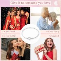 Pulsera con dijes de cuentas para mujer, pulsera con cierre de cadena de plata de ley 925, compatible con dijes - details 1