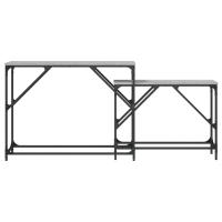 Vidaxl - Mesas Consola Apilables 2 Pzas Madera Ingeniería Gris Sonoma - details 3