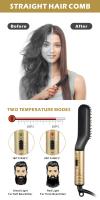 Peine Adecuado Para Cabello Profesional Multifuncional Rizador Y Rectificador De Cabello Rápido Calentamiento Herramientas De Estilo Para Barba Y Cabello Seco Y Húmedo - details 3