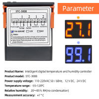Controlador De Temperatura Digital STC-3008 110V 220V DC 12V 24V Con Sensor De Humedad Termotermómetro Dual Salida De Relé Para Calefacción Y Enfriamiento - details 1