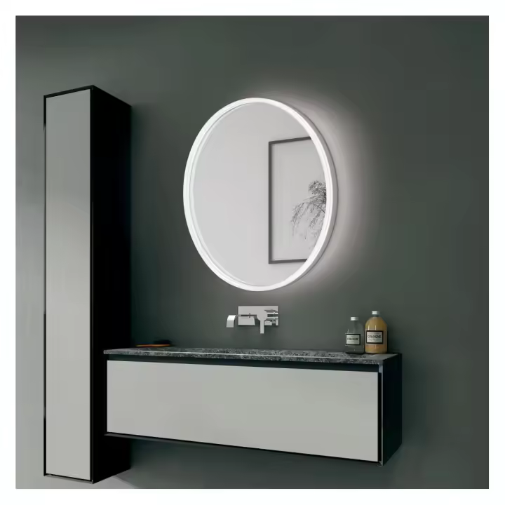 Espejo de Baño Redondo con Luz LED - Luz Blanca Fría (5700K)  Modelo Oslo Round - 1