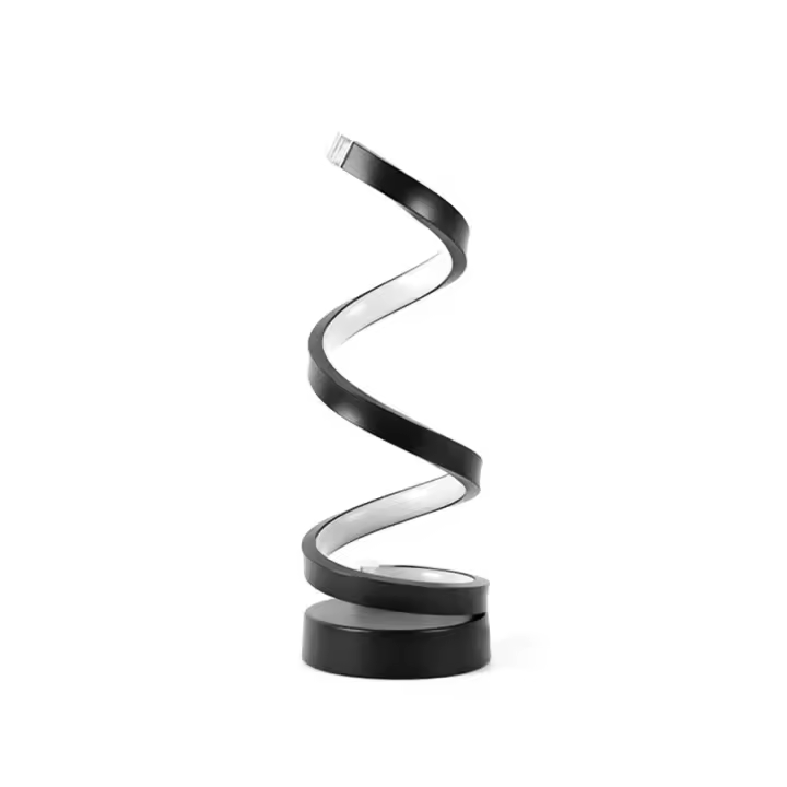 Lámpara De Mesa LED Moderna Y Minimalista Con Espiral Luz Nocturna Ajustable En 3 Colores Para Barra Café Dormitorio Sala De Estar Iluminación - 1
