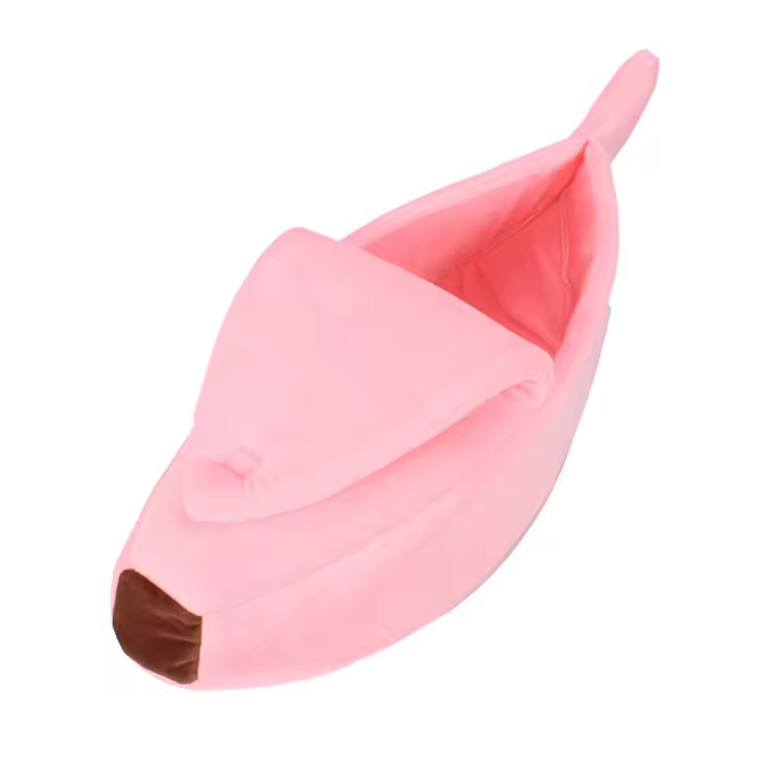 Cama Para Gato En Forma De Plátano Casa Cozy Y Divertida Almohadilla De Gato Caliente Duradera Portátil Jaula Para Mascotas Colores Variados Suministros Para Gatos - 1