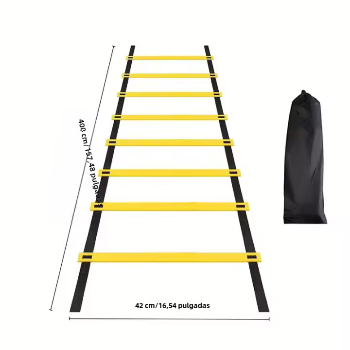 Ladra De Agilidad Ajustable 4M Cuerda De Nylon Equipo De Entrenamiento De Fútbol Y Fitness Ladrillo De Salto Material PVC - 1
