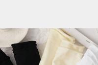 Medias Largas De Verano Para Mujer ANHUHU Seda De Hielo Delgadas Y Transpirables Estilo Casual Negro Y Blanco - details 30