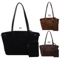 Bolso De Hombro Para Mujer De Cuero Suave Con Bolsillo Interior Y Cremallera Color Sólido Bolso De Mano Para Trabajo Y Viaje - details 7