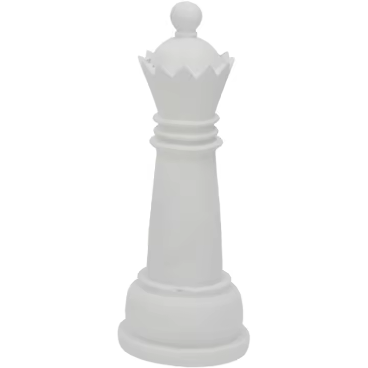 Gissed - Figuras Decorativas de Ajedrez en Blanco, Rey, Reina y Caballo, Diseño Moderno y Elegante, Ideal para Decoración de Hogar u Oficina, Regalo para Amantes del Ajedrez, Estilo Clásico y Sofisticado, 12x10x26 cm. - 1