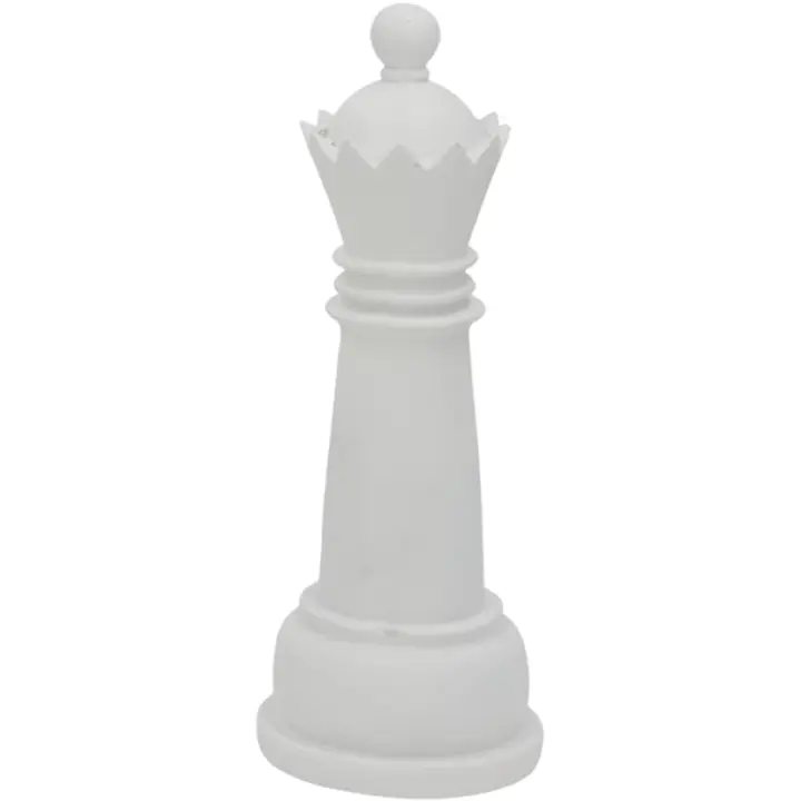 Gissed - Figuras Decorativas de Ajedrez en Blanco, Rey, Reina y Caballo, Diseño Moderno y Elegante, Ideal para Decoración de Hogar u Oficina, Regalo para Amantes del Ajedrez, Estilo Clásico y Sofisticado, 12x10x26 cm. - 1