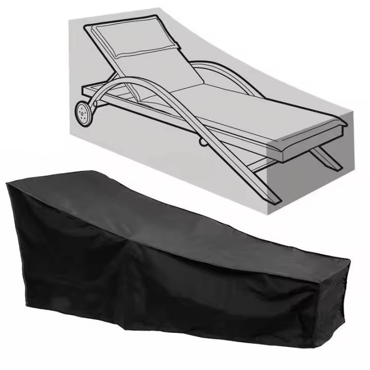 Chaise Longue Parasol de poliéster impermeable cubierta antiodor para muebles balcón jardín - 1