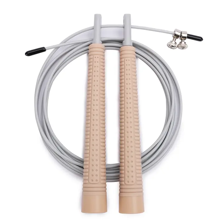 Cuerda De Saltar De Silicone Ajustable Para Fitness Y Crossfit Con Manija De PVC Y Acero Para Entrenamiento Cardiovascular Equipamiento De Ejercicio - 1