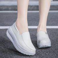 Zapatos De Mujer Verano Cuero Genuino Suave Suela Muelle Negro Zapatos De Trabajo Talla Grande Tacón Medio Cierre SLIP-ON - details 4