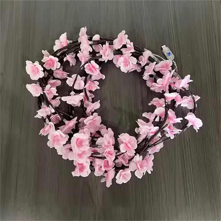 Arboleta De LED 96 Luces USB Con 8 Modos De Color Para Decoración De Habitaciones Boda Y Navidad Tema Cerezo En Flor - 1