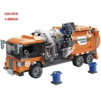 Bloques De Construcción Para Niños Camión De Basura Técnico De La Ciudad Modelo De Vehículo De Limpieza MOC Con Piezas De Juego Compatible Con Lego - details 7