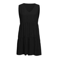 Vestido De Verano Para Mujer Estilo Casual Color Sólido Vestido Sin Mangas Cuello En V A-Line Largo Mini Polyester - details 3