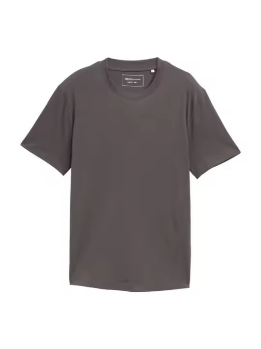 Camiseta Tom Tailor Rounded Hem T-Shirt/Pavement Grey 1037655 11587 - 1