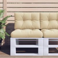 vidaXL Cojín para palés tela 60x40x12 cm en color Multicolor/Beige/Verde y más | acolchados duraderos para sofás de jardín terraza exterior - details 1