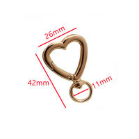 5Pcs Clip De Corazón Para Llavero Hebilla Trigón De Cangrejo Para DIY De Cadena De Llaveros Joyería Herramientas De Metal De Aleación De Zinc - details 0