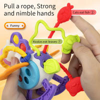 Juguete De Actividad Para Pequeños Unicornio Y Caballo De Silicona Montessori Sensorial Viaje Educativo Temprano Pulsera De Cuerda En La Mano - details 6