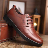 Zapatos De Negocios Casuales Para Hombre Antideslizantes Con Suela Suave Y Cómoda Zapatillas De Cuero Formal Para Hombre Zapatos Planos - details 1