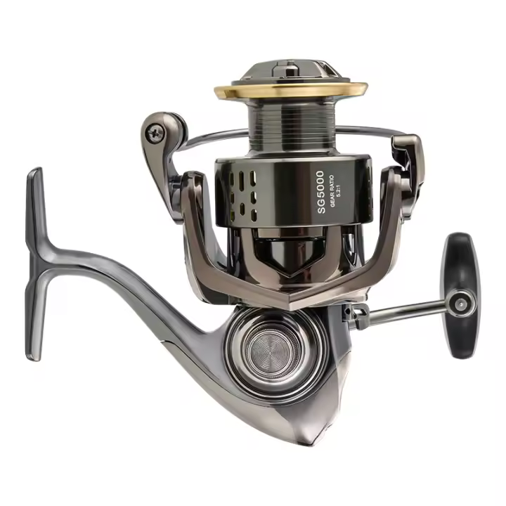 Carrete De Pesca DEUKIO Serie 5000 5.2:1 Potencia Máxima De Arrastre 22lbs Engranaje De Aluminio Carrete De Pesca Para Agua Dulce Con Alarma - 1