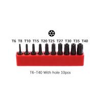 Juego De 10 Piezas De Cabezas De Tornillo Torx Hexagonales 1/4" Magnéticas S2 Aleación Para Destornillador Eléctrico T6-T40 Herramienta De Parafusado - details 7