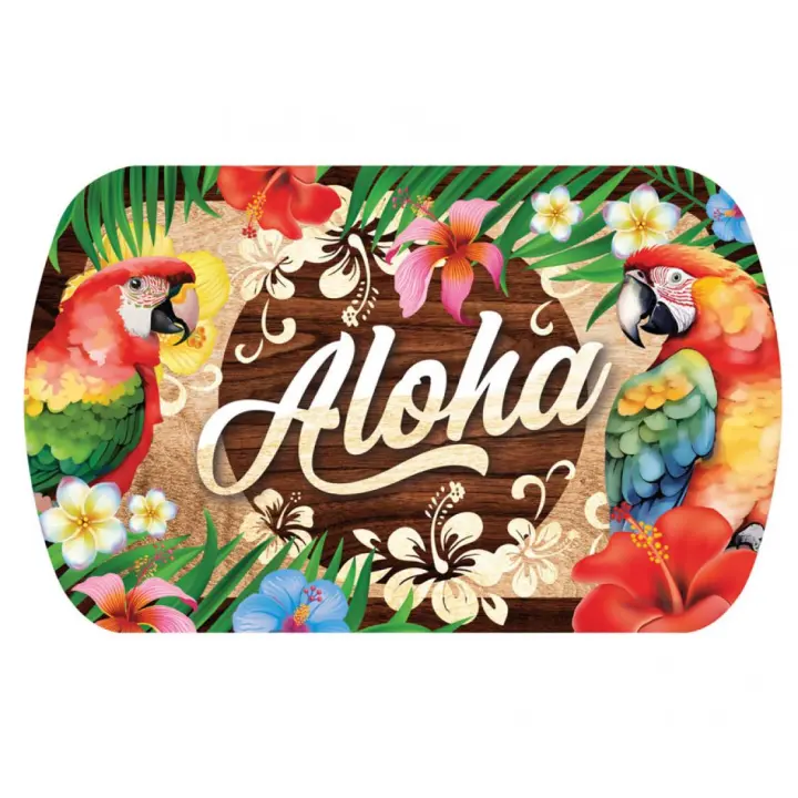 Guirca Bandeja Verano Aloha de plástico de 39x24 cm - 1