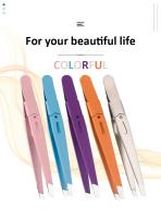 Tijeras De Cejas De Acero Inoxidable De Alta Calidad Herramientas De Maquillaje Para El Bucle Colorido Pelaje Belleza Remoción De Cabello Fino Clips Slanted - details 0