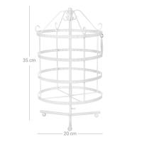 Soporte rotatorio para joyas de 4 niveles, gran capacidad para pulseras, colgantes y pendientes, de hierro, en blanco - details 3