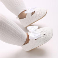 Zapatos De Caminar Para Bebés Niñas Primavera Verano Con Lazo Suaves De Algodón Resistente a Golpes Cierre SLIP-ON Transpirables Talla True - details 11