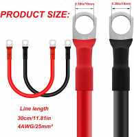 Banner - Cables de la Batería con terminales anillo 5AWG 16 mm2 SC16-10 30 cm