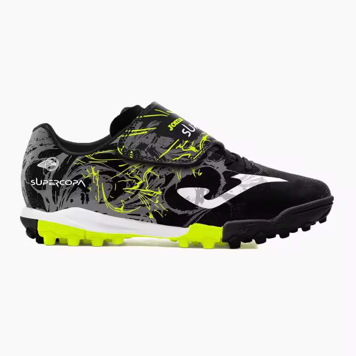 Zapatillas Joma Super Copa Jr 2401 Negro Turf | Rendimiento y Estilo para Jóvenes Futbolistas - 1