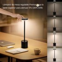 Lámpara De Mesa LED Táctil Recargable Luz Nocturna Para Escritorio Decorativa Para Restaurante Hotel Bar Bedroom Moderno - details 2
