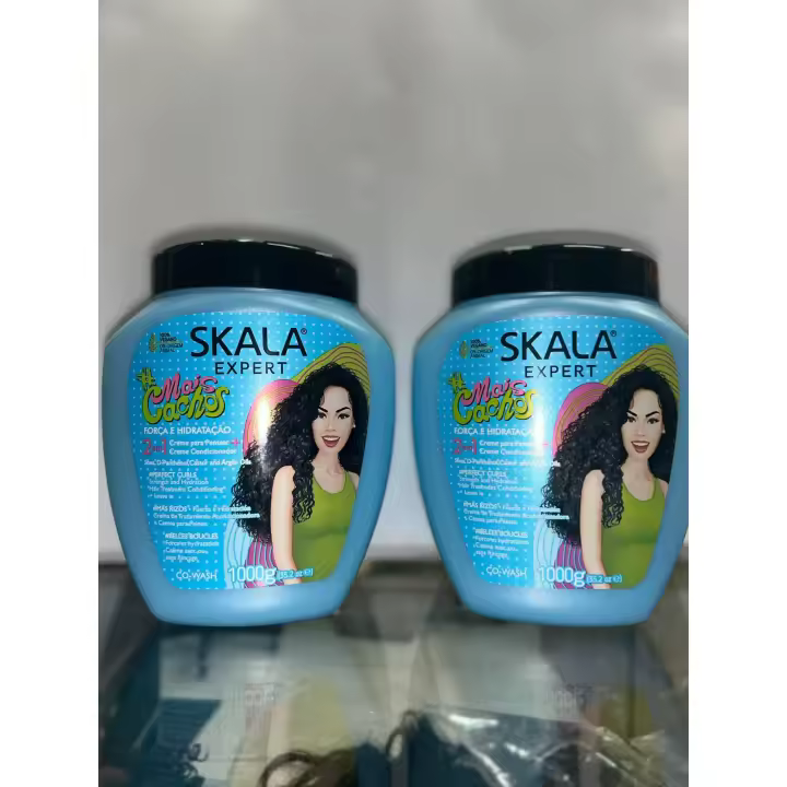 Skala Expert Mascarilla/Acondicionador/Crema de Peinado Mais CACHOS, 2 Paquetes de 1000 ml, Vegano, Para Rizos con Volumen - 1