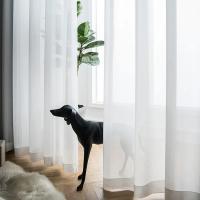 Panel De Cortina Blanca Chiffon Transparente Con Bolsa Para Rodillo Suave Y Silky Textura Filtra La Luz Para Sala De Estar Y Dormitorio - details 1