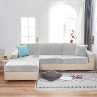 Funda De Sofá De Veludo Cubierta Suave En Color Sólido Spandex Protector De Muebles Estirable Para Sala De Estar Cubierta De Silla De Acento Sofá Modulable Sofá Futón - details 6