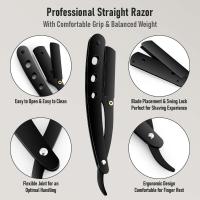 Afeitadora Manual Plegable Para Hombres Con Hoja Afilada Como Una Navaja Barbero Afeitadora De Brazo Straight Shaver Para Hombres - details 9
