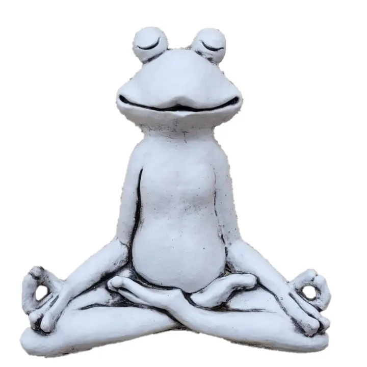 AnaParra Figura Rana Om de hormigón piedra artificial 36x15x37cm - 1