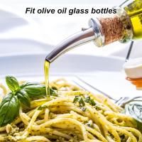 Tapa De Botella De Acero Inoxidable Con Orificio Para Aceite De Oliva Y Vino Diseño De Corcho Inversor Para Viandas Y Vinos - details 3