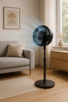 Ventilador de Pie 10 pulgadas y 90W – Potente, Silencioso, Altura Ajustable, 3 Velocidades, Oscilante, Base Estable - details 2