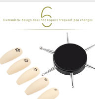 Herramienta De Arte De Uñas 6 En 1 Dots Different Head Flying Disc Taladro De Uñas Multiuso Boli De Pintura DIY Para Uñas - details 1