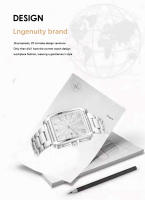 Reloj De Pulsera LIGE Para Hombre Oro Cuadrado Marca Top Lujo Acero Inoxidable Resistente Al Agua Reloj De Cuarzo Con Manecillas Luminosas Y Calendario Completo - details 2