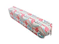 SANYAN - Estuche escolar - Color Marrón Claro con Cisnes Rosas - Mide 21x6x4cm - Con Cremallera - Poliéster - Diseño Exclusivo - Para Trabajo y Escuela - details 0