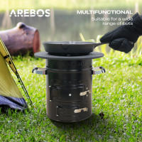 AREBOS Horno Rocket incl. Sartén grill Barbacoa Estufa Rocket Estufa de camping - details 6