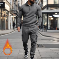 Conjunto Deportivo Casual Para Hombres Verano Otoño Invierno Con Cierre De Cremallera Y Veludo Tejido De Poliéster Talla S a XXXL - details 153